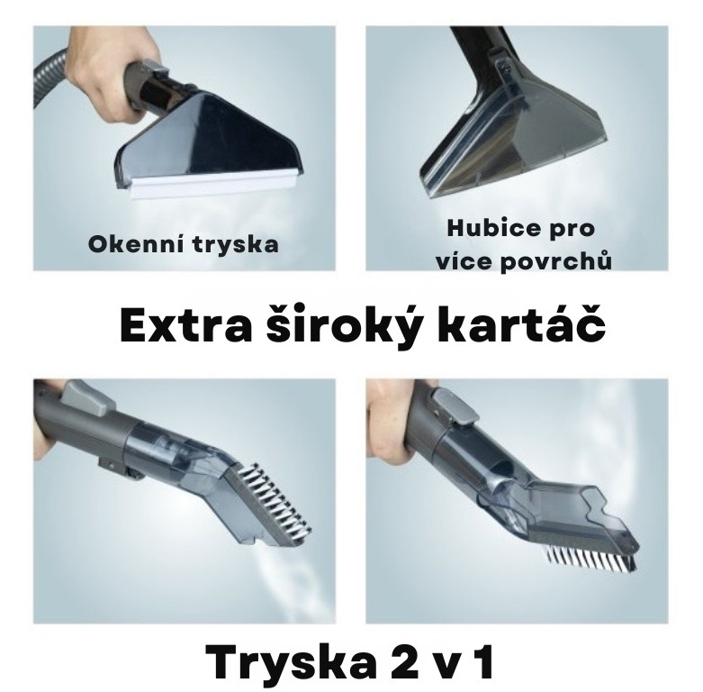 CleanMaxx čistič koberců a čalounění s párou TAN-7614 5